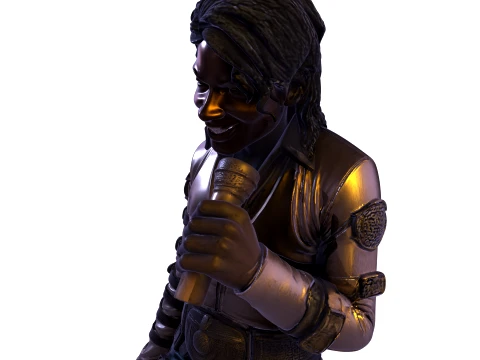 MJ PBR 1980s Pop Icon Bad Tour Dance Pose Statue STL 3D 3D Print Model