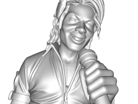 MJ PBR 1980s Pop Icon Bad Tour Dance Pose Statue STL 3D 3D Print Model