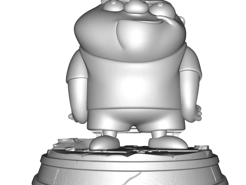 장난스러운 만화 소년 애니메이션 시리즈 이웃 동상 PBR 3D 프린트 모델