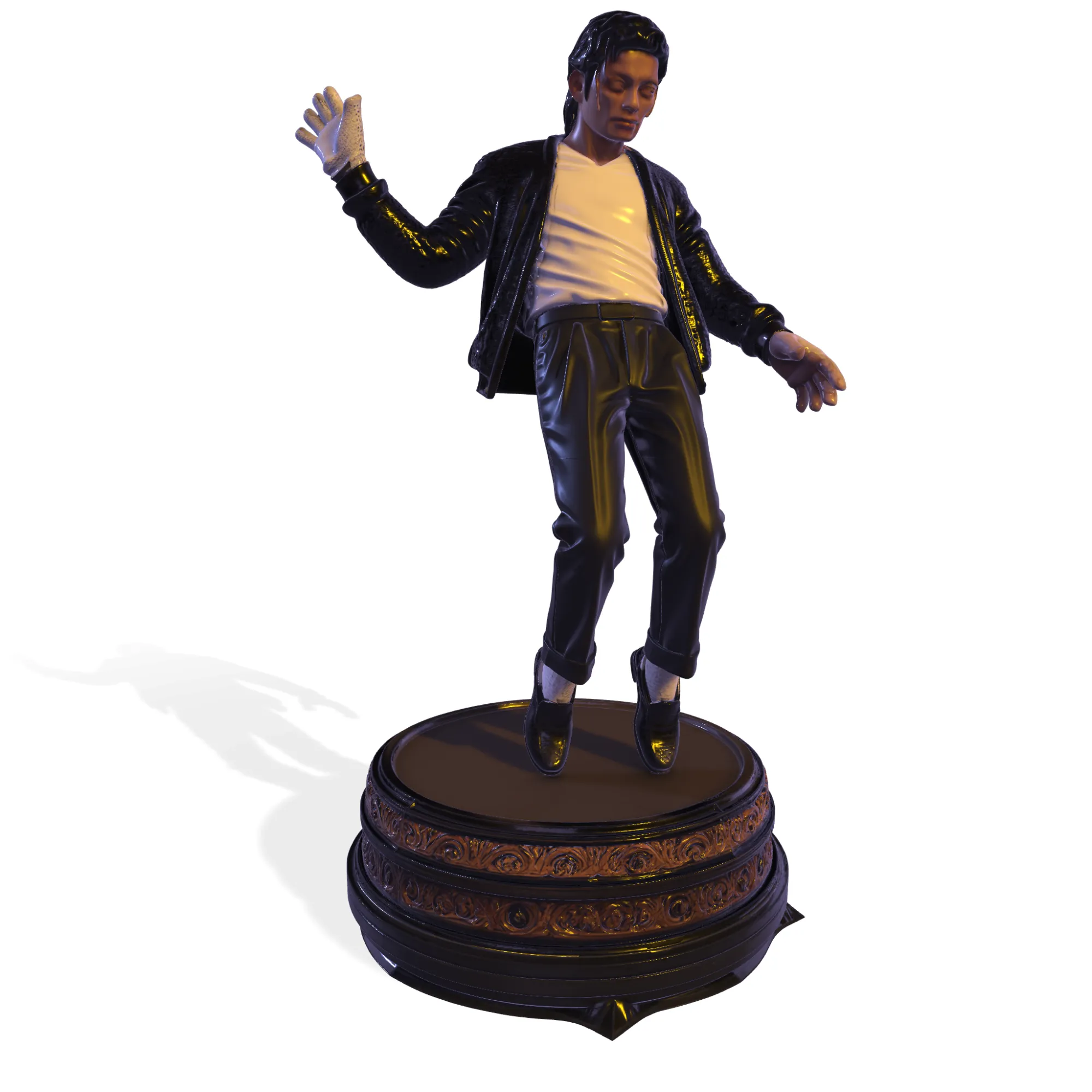 Michael jackson PBR Pop Legend Billie Jean Performance Statue 3D Print Model .c4d .max .obj .3ds .fbx .stl .blend 