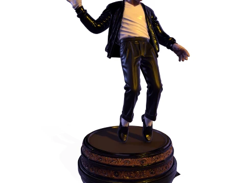 Michael jackson PBR Pop Legend Billie Jean Performance Statue 3D Print Model