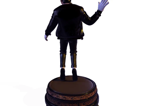 Michael jackson PBR Pop Legend Billie Jean Performance Statue 3D Print Model