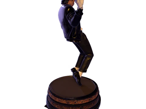 Michael jackson PBR Pop Legend Billie Jean Performance Statue 3D Print Model