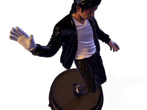 Michael jackson PBR Pop Legend Billie Jean Performance Statue 3D Print Model