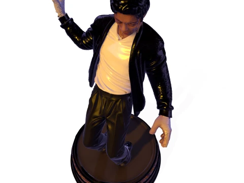 Michael jackson PBR Pop Legend Billie Jean Performance Statue 3D Print Model