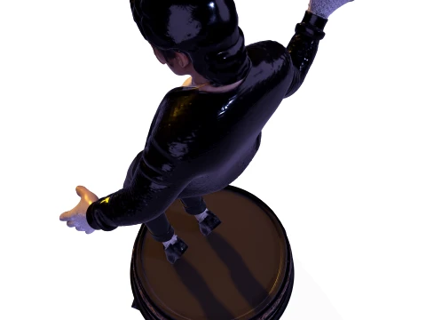 Michael jackson PBR Pop Legend Billie Jean Performance Statue 3D Print Model