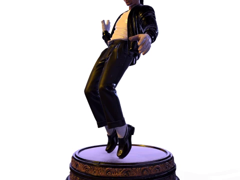 Michael jackson PBR Pop Legend Billie Jean Performance Statue 3D Print Model