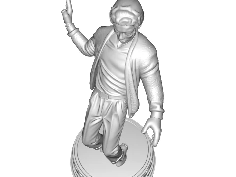 Michael jackson PBR Pop Legend Billie Jean Performance Statue 3D Print Model