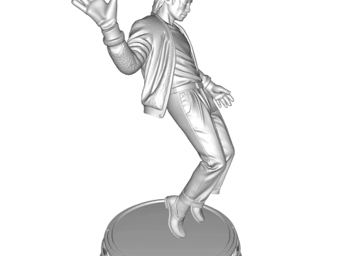 Michael jackson PBR Pop Legend Billie Jean Performance Statue 3D Print Model