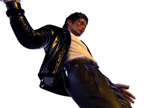 Michael jackson PBR Pop Legend Billie Jean Performance Statue 3D Print Model