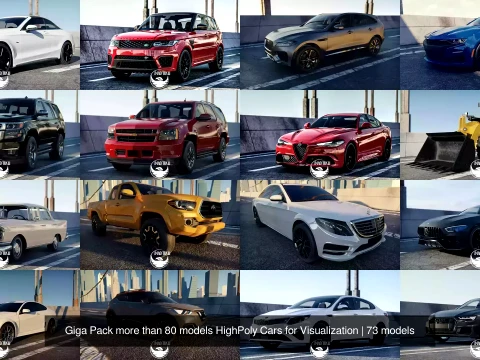 Premium 40 HighQuality 3D Vehicle Models Bundle Pack 3D Model