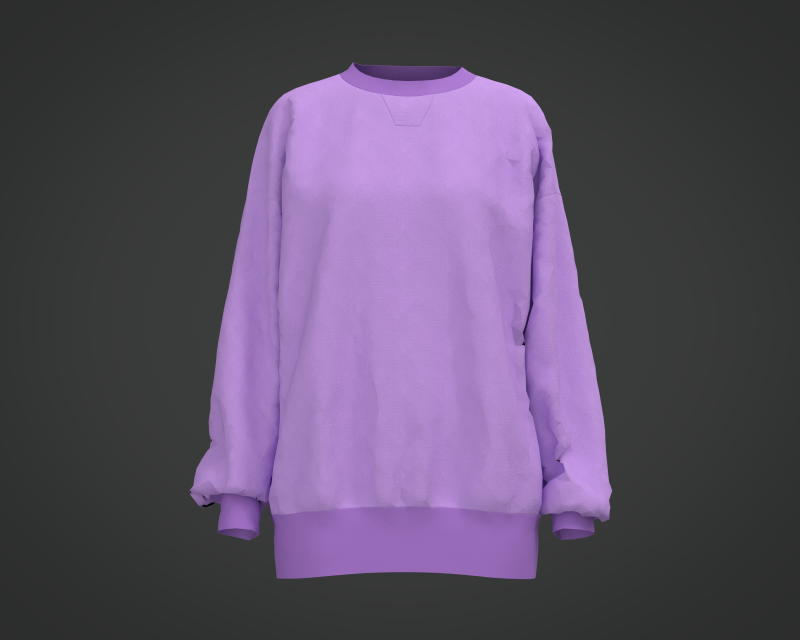 Of a Purple Sweatshirt 3D 模型 .c4d .max .obj .3ds .fbx .stl .blend