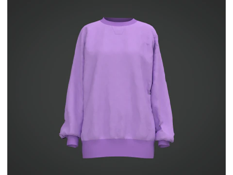 बैंगनी स्वेटशर्ट का 3D मॉडल