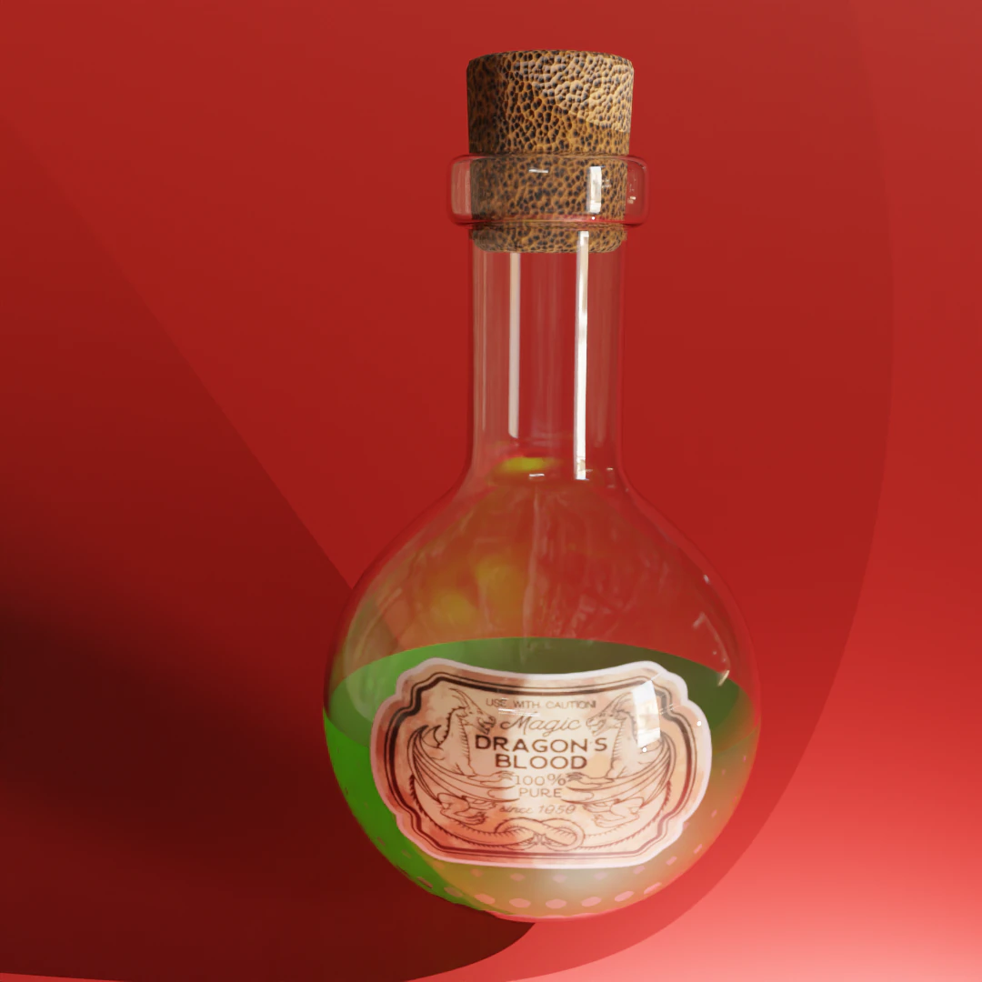 Magic potion 3D Model .c4d .max .obj .3ds .fbx .stl .blend 