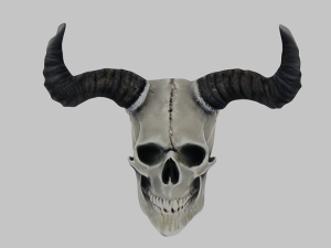 A skull with horns 3Dモデル