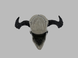 A skull with horns 3D-Modell