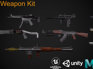 PBR Weapons pack vol 01 3D Model