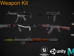 PBR 무기 팩 vol 01 3D 모델