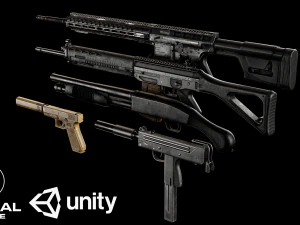 Paket bundel senjata vol 02 Model 3D