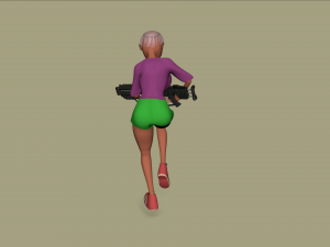 Female Cartoon Character Modèle 3D