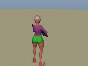 Female Cartoon Character Modèle 3D