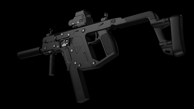 KRISS VECTOR lowpoly model 3D Model .c4d .max .obj .3ds .fbx .stl .blend 