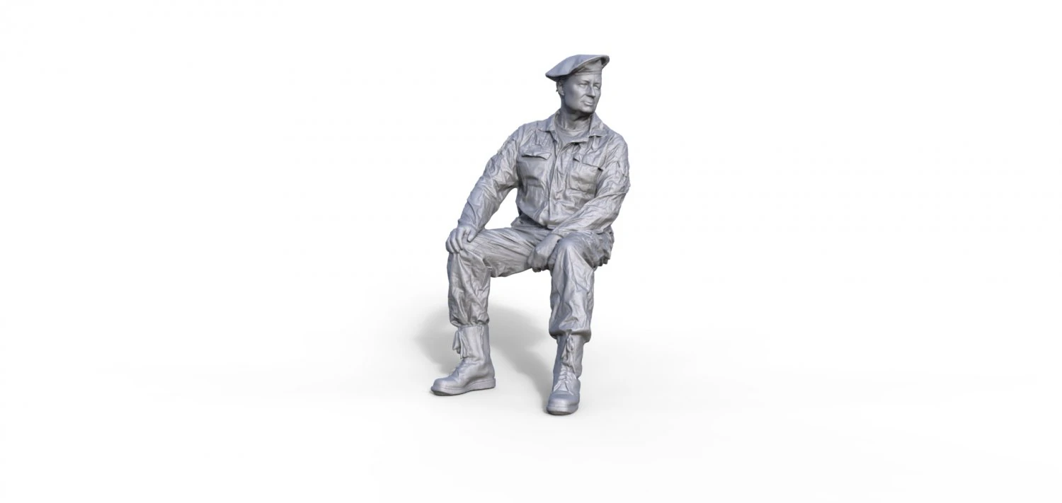 Passenger Russian soldier Typ A 3D Print Model .c4d .max .obj .3ds .fbx .stl .blend 
