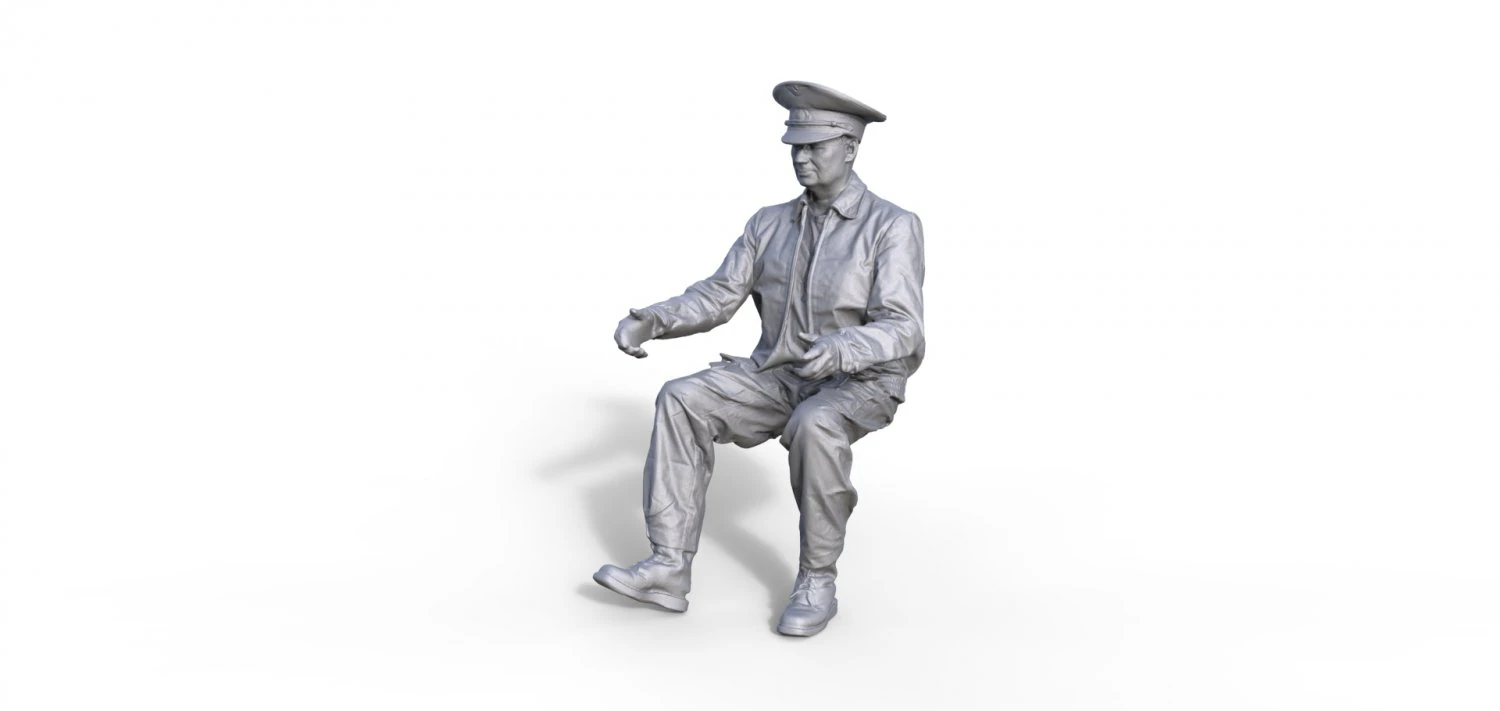 Russian soldier driver figure 3D Print Model .c4d .max .obj .3ds .fbx .stl .blend 