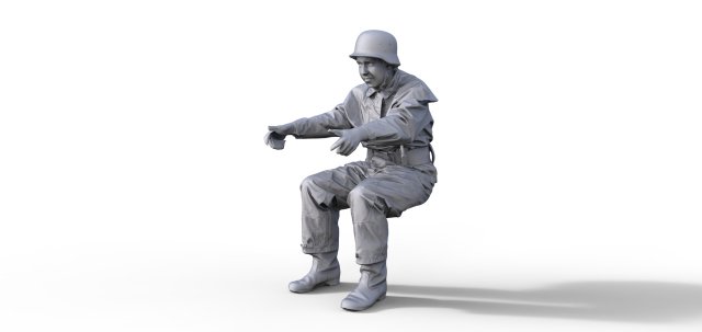 Fire brigade figure GDR Typ 916 3D 打印模型 .c4d .max .obj .3ds .fbx .stl .blend 