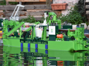 D Artagnan Dredger excavator Ship cutting suction dredger Vessel Modelo de impresión 3D
