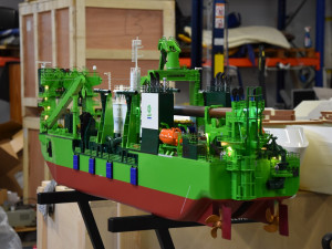 D Artagnan Dredger excavator Ship cutting suction dredger Vessel Modelo de impresión 3D