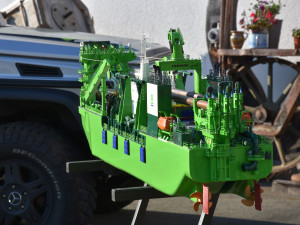 D Artagnan Dredger excavator Ship cutting suction dredger Vessel Modelo de impresión 3D