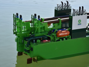 D Artagnan Dredger excavator Ship cutting suction dredger Vessel Modelo de impresión 3D
