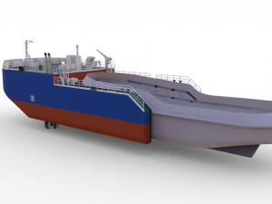 Detachable icebreaking bow Self propelled for Tug Boat 1-32 Vessel Modelo de impresión 3D