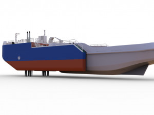 Detachable icebreaking bow Self propelled for Tug Boat 1-32 Vessel Modelo de impresión 3D