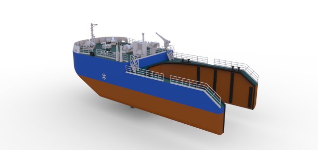 Detachable icebreaking bow Self propelled for Tug Boat 1-50 Vessel 3D 프린트 모델 .c4d .max .obj .3ds .fbx .stl .blend
