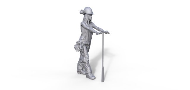 Figure firefighter Nicole Model do druku 3D .c4d .max .obj .3ds .fbx .stl .blend