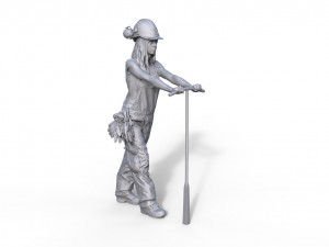 Figure firefighter Nicole 3D Print Model