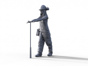 Figure firefighter Nicole Model do druku 3D