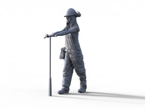 Figure firefighter Nicole 3D Print Model