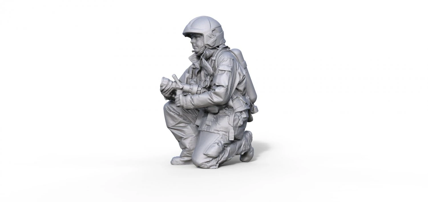 Figure firefighter Andreas B 3D Print Model .c4d .max .obj .3ds .fbx .stl .blend 
