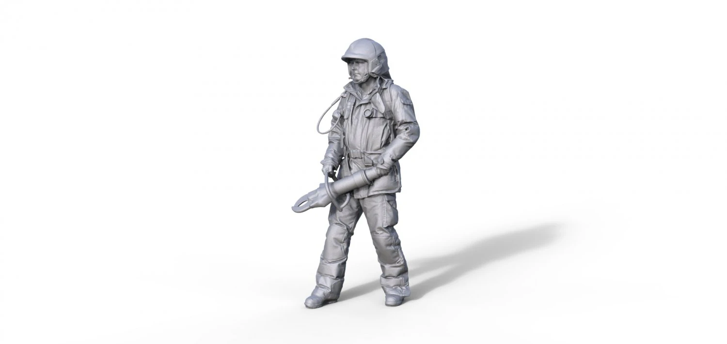 Figure firefighter Andreas A 3D Print Model .c4d .max .obj .3ds .fbx .stl .blend 