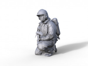 Figure firefighter Andre A 3D Print Model