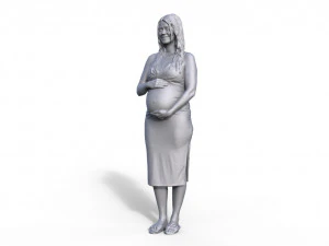 鉄道模型ジオラマ模型製作用妊婦 3Dプリントモデル