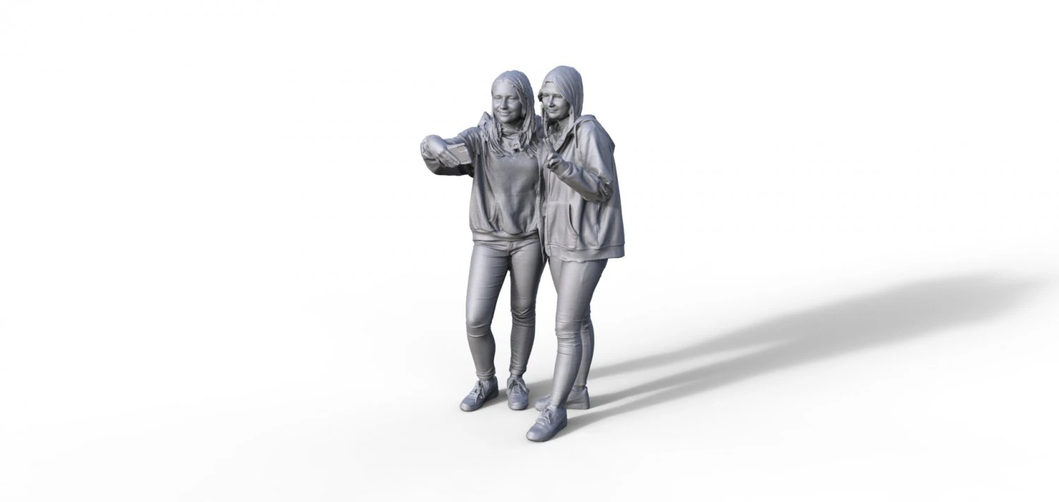 Selfie figures for model building model railway diorama 3D Print Model .c4d .max .obj .3ds .fbx .stl .blend