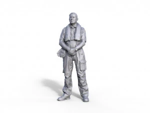 Figuur Wolfgang voor reddingskruiser Bedrnhard Gruben scheepsmodel 3D printmodel