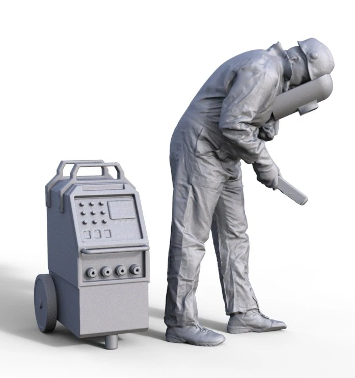 Figure welder for ship model diorama railway 3D Print Model .c4d .max .obj .3ds .fbx .stl .blend 