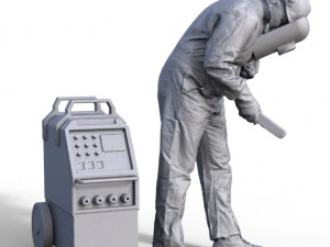 Figuurlasser voor scheepsmodeldioramaspoorweg 3D printmodel