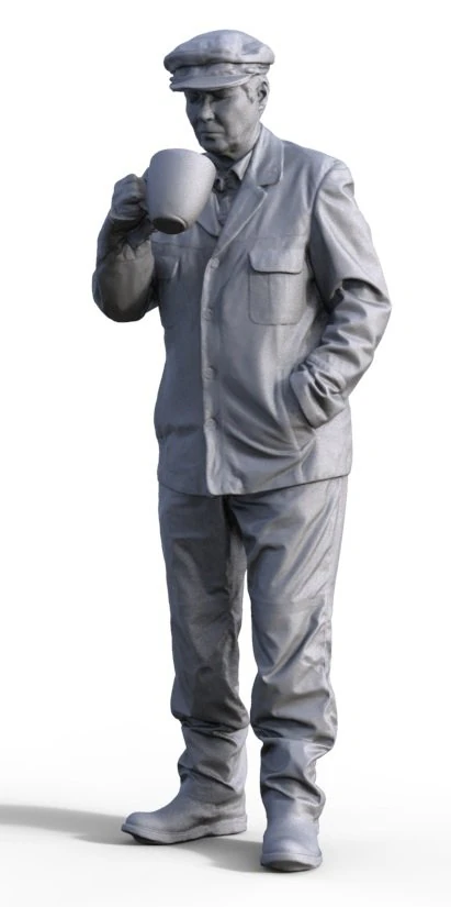 Figure Uwe for fishing boat ship model Typ C 125 3D Print Model .c4d .max .obj .3ds .fbx .stl .blend 