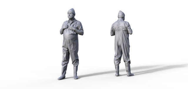 Figure Schorsch for fishing boat ship model Typ A 125 Modelo de Impressão 3D .c4d .max .obj .3ds .fbx .stl .blend